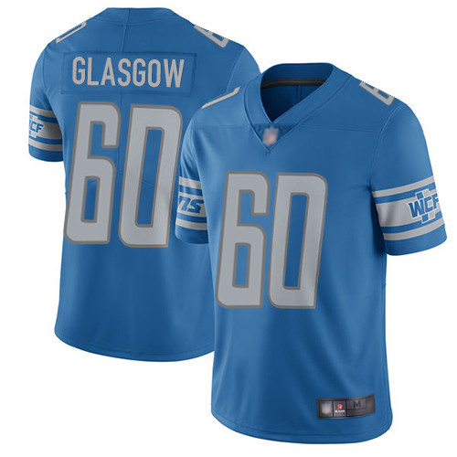 Detroit Lions Limited Blue Men Graham Glasgow Home Jersey NFL Football #60 Vapor Untouchable->detroit lions->NFL Jersey